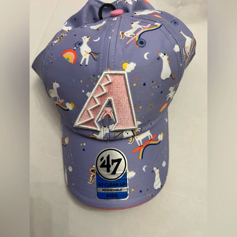 Girls '47 Lavender Unicorn Clean Up Adjustable Hat Cap Arizona Diamondbacks MLB